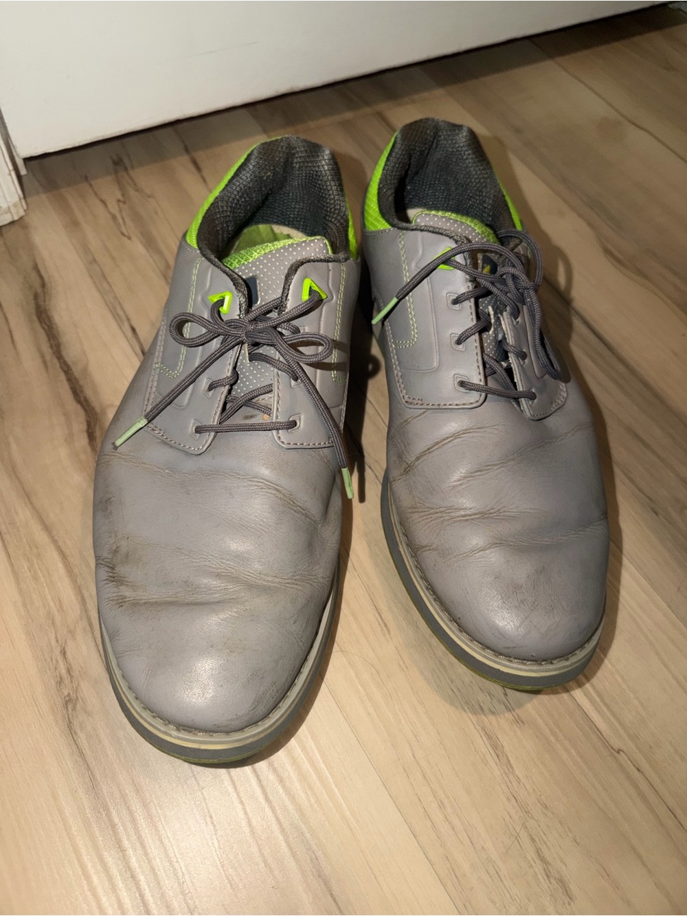 Callaway Gray Oxfords with Neon Green Accents